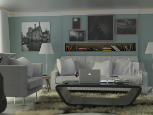 living room Model 3D