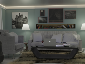 living room Model 3D