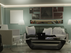 living room Model 3D