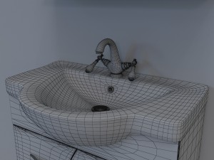 washbasin wave Modèle 3D