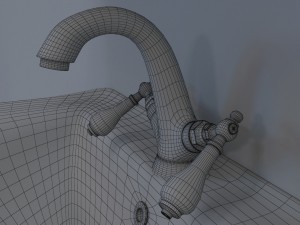 washbasin wave Modèle 3D