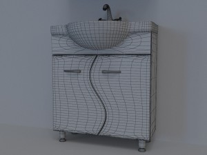 washbasin wave Modèle 3D