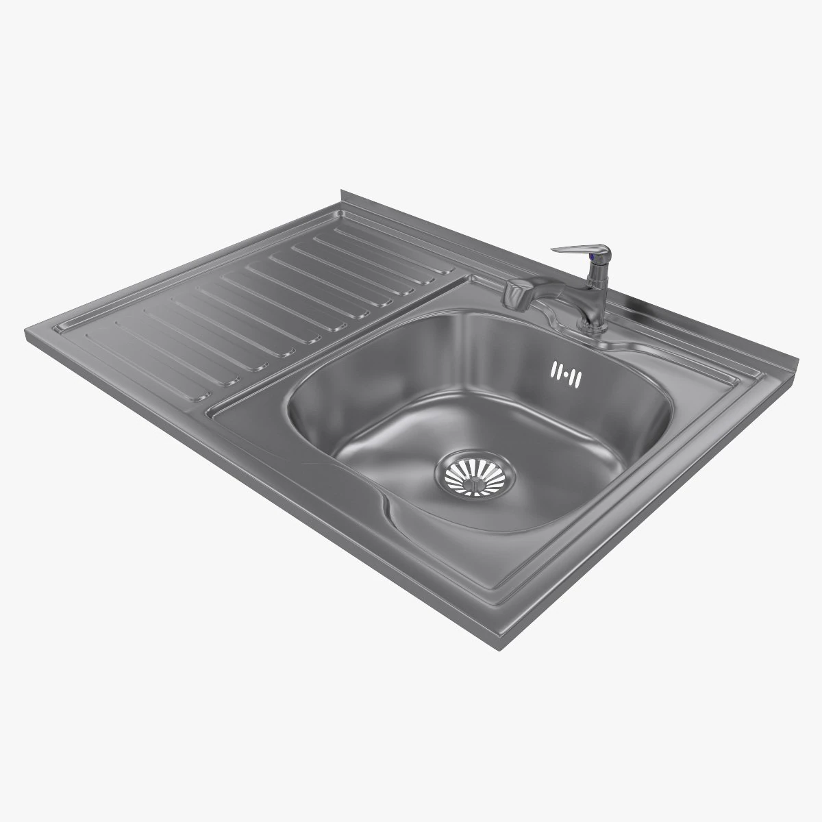sink and fuacet 3D Model .c4d .max .obj .3ds .fbx .stl .blend