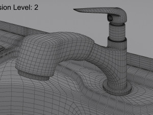 sink and fuacet Model 3D