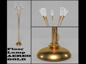 floor lamp aereo gold 711753 3D Model