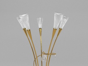 floor lamp aereo gold 711753 3D Model