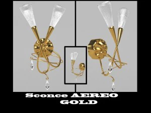 sconce aereo gold 711633 3D Model