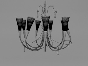 chandelier aereo gold 711093 Modelo 3D