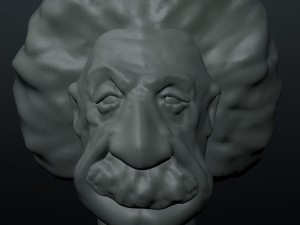 albert einsteins head 3D Print Model