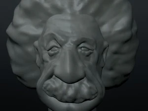cabe&ccedil;a de Albert Einstein Modelo de Impressão 3D
