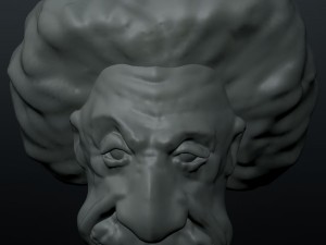 albert einsteins head 3D 打印模型