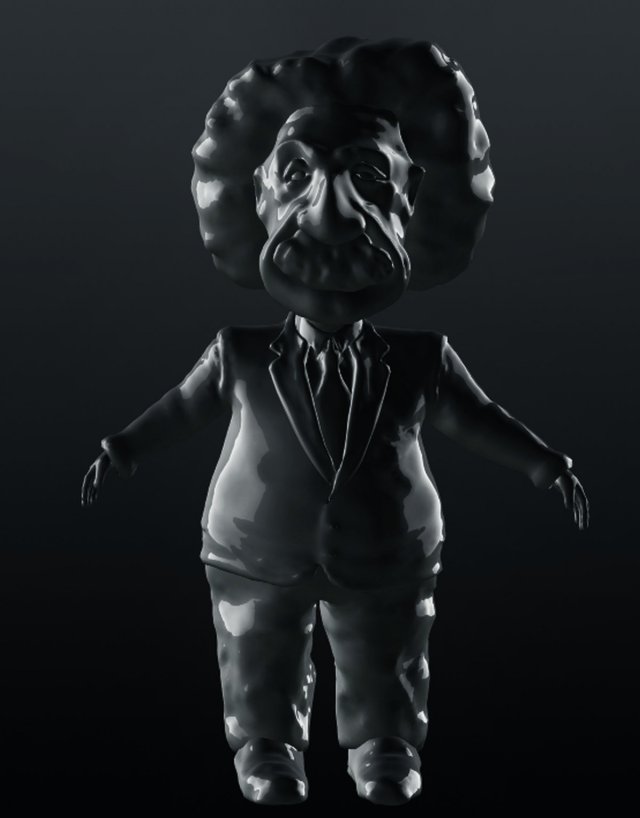 albert einstein 3Dプリントモデル .c4d .max .obj .3ds .fbx .stl .blend