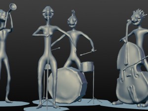 jazz band collection figurine 3D Print Model