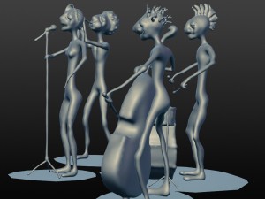jazz band collection figurine Modèles 3D en vedette