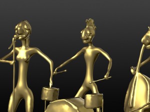 jazz band collection figurine Modèles 3D en vedette