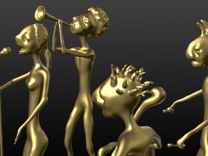 jazz band collection figurine Modèles 3D en vedette