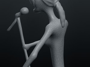 female jazz singer 3D Print Model
