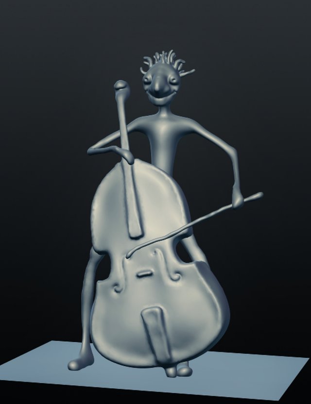 jazz double bass player Model Cetak 3D .c4d .max .obj .3ds .fbx .stl .blend 