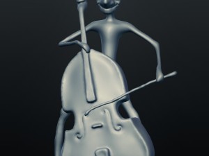 jazz double bass player 3D Print Model