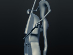 jazz double bass player Model Cetak 3D
