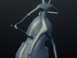 jazz double bass player Model Cetak 3D
