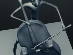 jazz double bass player Model Cetak 3D