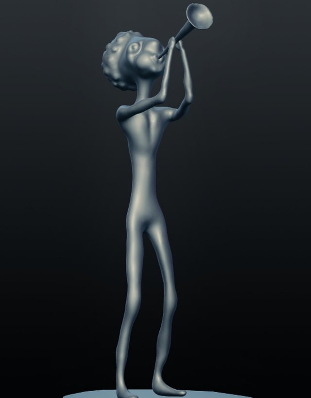 jazz clarinet player 3D Print Model .c4d .max .obj .3ds .fbx .stl .blend
