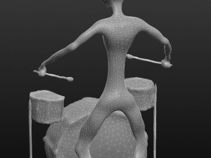 jazz drum player 3D Принт Модель