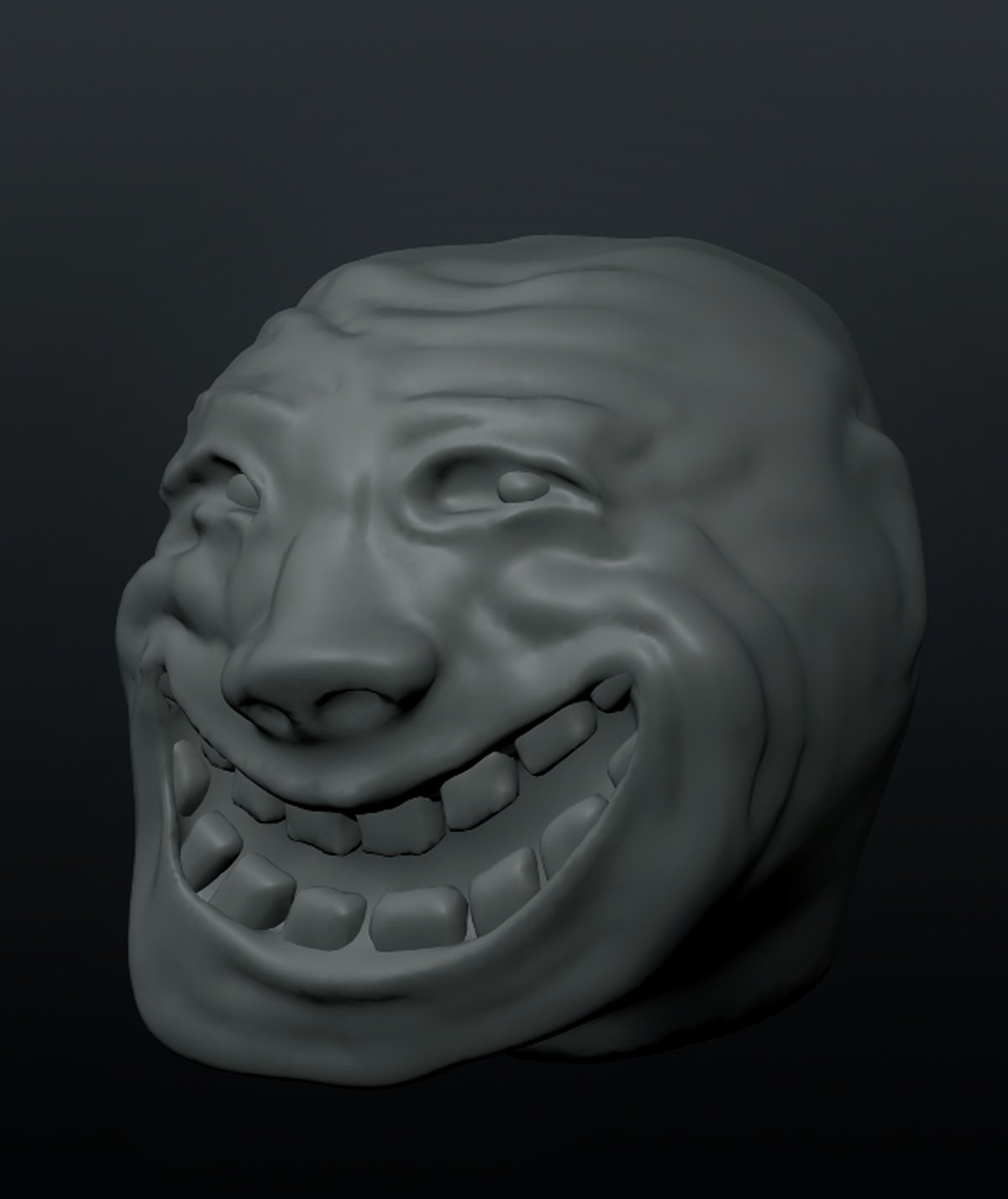 Trollface Internet Troll 3d Illustration Stock Photo, Picture and