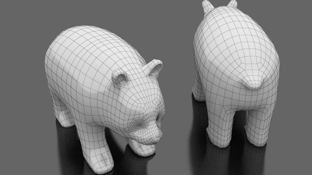 panda bear 3D Model .c4d .max .obj .3ds .fbx .stl .blend 
