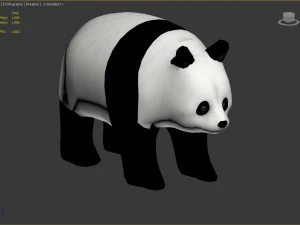 urso panda Modelo 3D