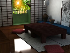 japanese room 3D मॉडल