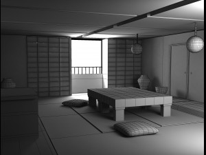 japanese room 3Dモデル