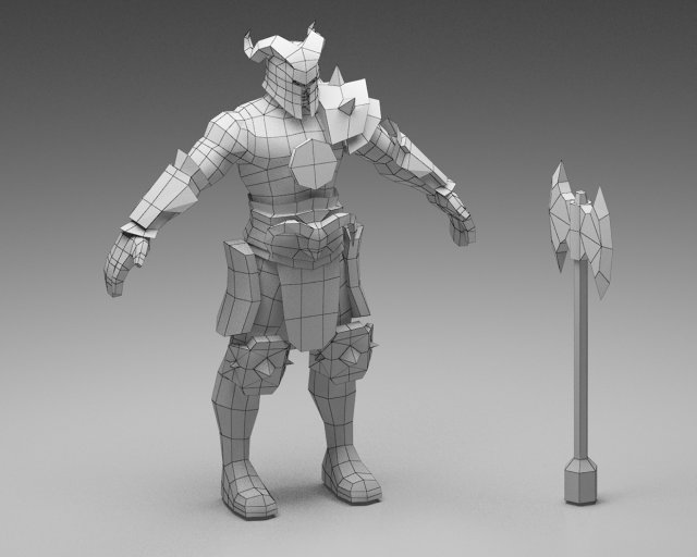warrior Modelo 3D .c4d .max .obj .3ds .fbx .stl .blend 