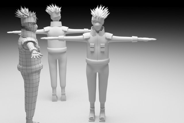 kakashi Modelo 3D .c4d .max .obj .3ds .fbx .stl .blend 