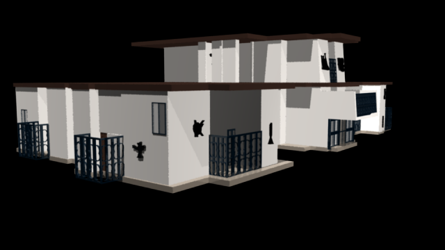 large hotel building 3D Model .c4d .max .obj .3ds .fbx .stl .blend 