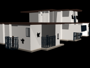 large hotel building 3D Model