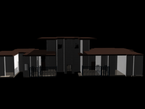 large hotel building 3D Model