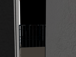 large hotel building 3D Model