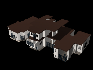 large hotel building 3D Model