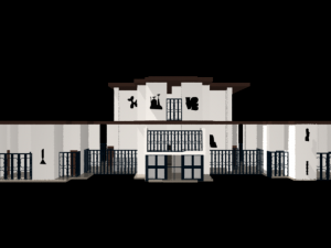large hotel building 3D Model