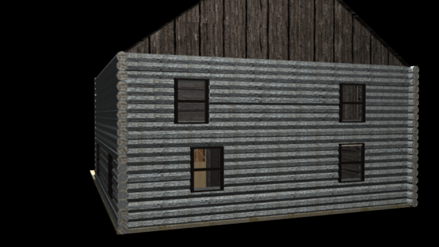 harvest log house 3D Model .c4d .max .obj .3ds .fbx .stl .blend 