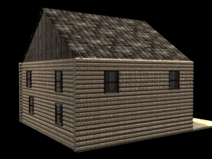 harvest log house 3D Model