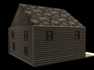 harvest log house 3D Model
