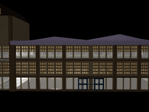 an empty mall building 3D Model