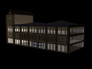 an empty mall building 3D Model