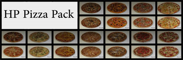 11 pizza pack hp 3D मॉडल .c4d .max .obj .3ds .fbx .stl .blend 