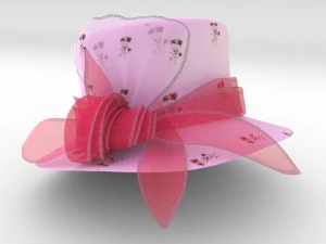 modny kapelusz ślubny Model 3D