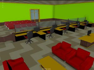 bank interior 3D Model