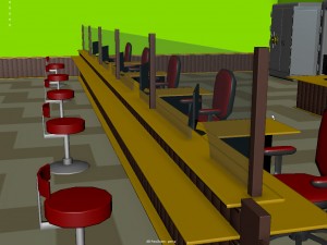 bank interior 3D Модель